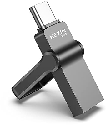 KEXIN USB-Stick 32 GB USB Typ C Pen Drive USB C Stick 32 GB OTG USB 3.0 Pinsel USB für USB C Android Smartphone PC Auto Schwarz