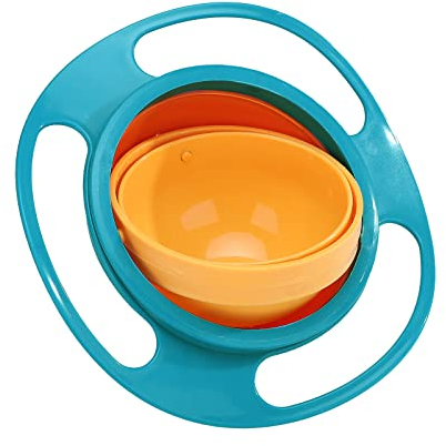 TITA-DONG 360-Grad-Gyro-Schüssel für Kleinkinder, Auslaufsichere Schüsseln für Kleinkinder, um 360 Grad Drehbare Balance-Schüssel, Magische Gyro-Schüssel, um 360 Grad Drehbare, Auslaufsichere(Grün)