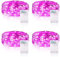 Vacoulery Lichterketten Batterie Timer [4 Pack], 2M 20 LED Lichterkette Batterie Wasserdichte Lichterketten für Zimmer Weihnachten Halloween Hochzeit Deko (Rosa, 4 Stück)