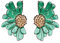 SIXDUTON Vintage Blumen Ohrringe Gänseblümchen Earrings, Hypoallergene Party Modeschmuck für Frauen und Mädchen (Grün)
