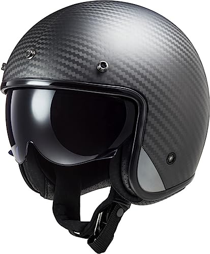 LS2, Jet-Motorradhelm BOB II CARBON Matt Carbon, M