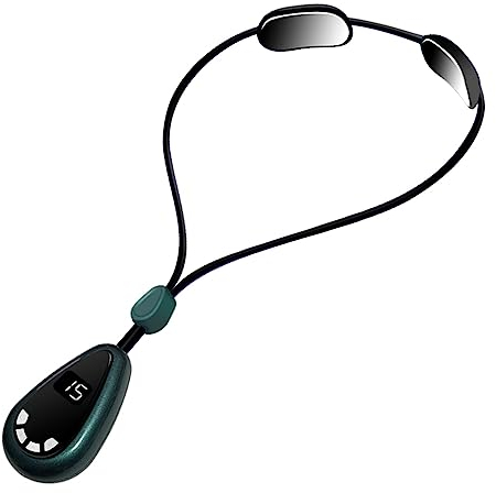 Nackenmassagegerät, Tragbares Mini Multifunktionales LCD Elektrisches Massagegerät, EMS & TENS Gerät Schmerztherapie mit Wärme, 6 Massagemodi, 15 Intensitätsstufen, für Rücken, Schulter, Nacken