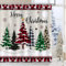 Bonhause Weihnachtsbaum Büffel Prüfen Winter Schneeflocke Bauernhaus Duschvorhänge 180 x 180 cm Anti-Schimmel Wasserdicht Polyester Stoff Waschbar Bad Vorhäng für Badzimmer mit 12 Haken