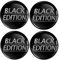 SkinoEu 4 x 60 mm Aufkleber für Radkappen Nabenkappen Nabendeckel Radnabendeckel Rad-Aufkleber Black Edition A 2960