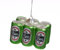 MARELIDA Weihnachtsbaumschmuck Sixpack Bier - Glas - inkl. Aufhänger - H: 5,1cm - grün