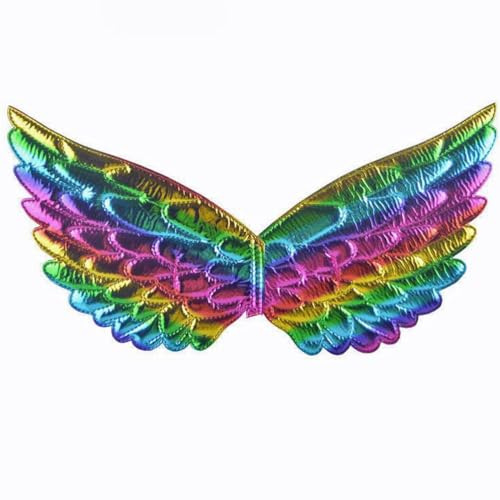 Das Kostümland Regenbogen Engelsflügel Aurelia - 22 x 43 cm