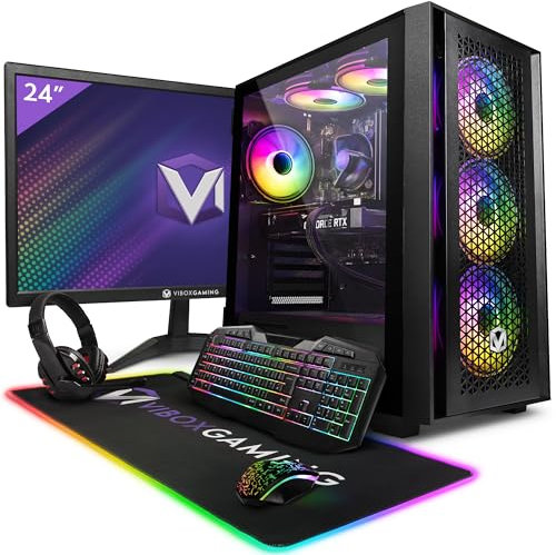 Vibox III-42 Gaming PC Bundle • Intel Core i5 11400F 4.4GHz • Nvidia RTX 4060 8GB • 16GB RAM • 1TB SSD • Windows 11 • 23 Monitor • WiFi