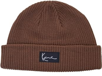 Karl Kani Unisex KA-233-005-2 KK Woven Signature Fisherman Beanie Brown, one Size