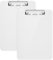 Hongri Lot de 2 planchettes à pince en plastique avec porte-stylo, 21,6 x 27,9 cm, format lettre pour salle de classe, étudiants, enseignants, bureau et école, profil bas, taille 31,8 x 22,9 cm, blanc
