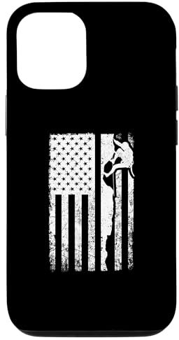 Hülle für iPhone 15 4. Juli Climber Patriotische Felsklettern amerikanische Flagge