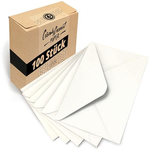 Japun – Briefumschläge (100 Stück) aus Papier, Kuvert, Umschlag ohne Fenster - DIN C5-220 x 156 mm - weiß