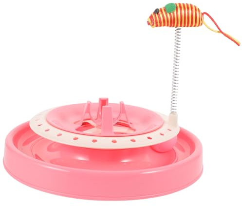 WOONEKY Katze Feder-Spielzeug Interaktives Spielzeug Für Katzen Lustiger Drehspielplatz Für Katzen Trainiert Geschicklichkeit Und Sinne Für Katzenliebhaber