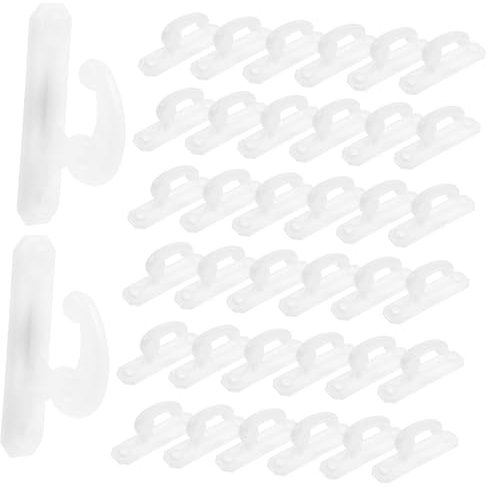 Homoyoyo 75stücke Kunststoffhaken Für Vorhänge Und Fenster Wandhaken Zur Aufhängung Von Kleidung Und Duschvorhängen Praktisches Zubehör Für Täglichen Gebrauch