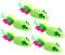 WOONEKY 10pcs Woven Mouse Toy for Cats Interactive Cat Teaser Material Fun Eye-catching Design Green Color