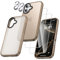 UniqueMe für iPhone 16 Hülle, 5-in-1-Set Handyhülle für iPhone 16 Case Rundumschutz Schutzhülle Cover,1 Handyhülle & 2 Schutzfolie & 2 Kameraschutz -Matt Gold