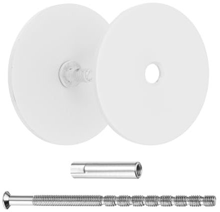 sourcing map Door Cover Plate, fit for1~1-3/4” Dia Cover Plate Round Door Hole Filler Plate Locks and Doors for Home Security White Pack of 1