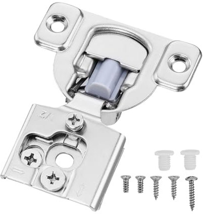 VEVOR Cabinet Hinges, 30 Packs Partial Overlay Kitchen Cabinet Door Hinges, 105 Degree Opening Angel Soft Close Concealed Cupboard Hinges for Framed Cabinet Type, with Mounting Screws