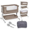 ms BabyWorld – Minicuna Colecho Comfy – Regulable multialturas y reclinable | Colchón Incluido | Mosquitera de Serie | Seguridad y Confort para bebé