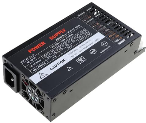 Riiichflowshop Fuente de alimentación para PC 600W Full Modulars 1U Flexs ATX 110-264V para gabinete K39 ITX Game Desktop