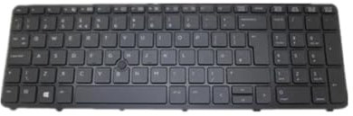 fqparts Laptop Keyboard For HP x360 350 G1 Black UK English Layout