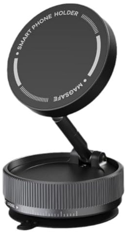 Bosiyrggrl Magnetic Car Phone Holder,Universal Vacuum Suction Cup Mount,Foldable Bracket,Applicable to All Types of Mobile Phones