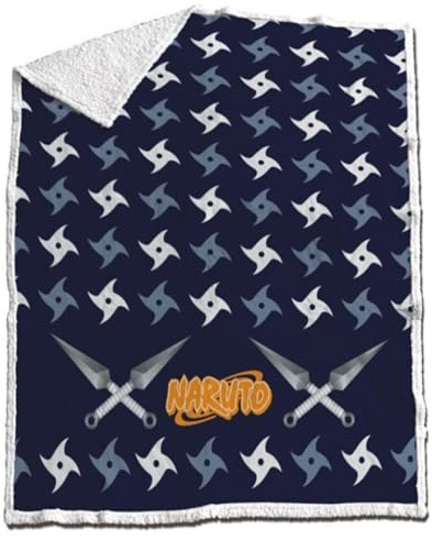 Naruto Shippuden Coral Kuscheldecke Weiche Flauschdecke 130×170 cm Offizielles Anime Lizenzprodukt Ultraweich & Warm aus Polyester Perfekt für Sofa, Bett & Gaming-Zimmer