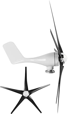 Haofy Equipo de Energía Industrial, Generador de Molino de Viento de 5 Aspas, 800W para Generación de Energía Confiable (24V)