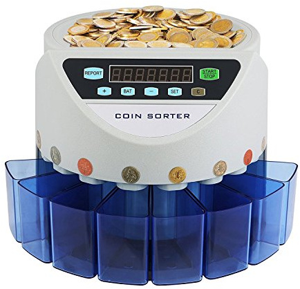 Contatore di monete elettronico automatico per il conteggio delle monete del Regno Unito, 300 monete/min, contatore di lotti per contare monete da sterline GBP