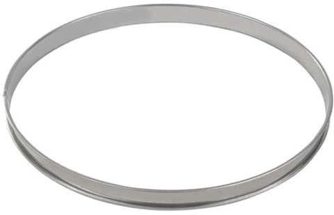 Gobel 834994 Cercle à Tarte Haut Inox Bords Roulés 32 cm, Argent Métallique