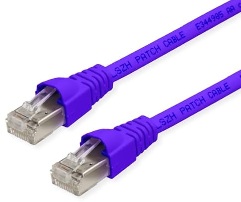 TELEGÄRTNER L00000A0237 Patchkabel Kat.6A (tief), S/FTP, 0,25m lila