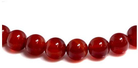 Grade A Natural Red Carnelian Gemstone Round Beads - 6mm Smooth Rounds - Strand of 60+ - Authentic Uruguayan Stones for Jewellery Making, 0.8mm Hole