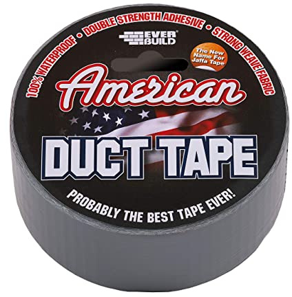 Everbuild American Duct Tape, Multipurpose, Waterproof, Silver, 50mm x 25m | 100 % Waterproof Multi-Use Duct Tape With Double Strength Adhesive