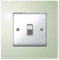 Focus Plastics SINGLE LIGHT SWITCH SOCKET COLOURED ACRYLIC SURROUND FINGER PLATE - BUY 2 GET EXTRA 1 FREE (10 COLOURS) (Green Tint/Glass Effect)