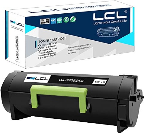 LCL 50F2000 50F000G 500G 502 Toner Cartridge Compatible for Lexmark MS310 | MS310dn MS310d MS312DN MS510dn MS410 MS410d MS415DN MS410dn MS510 MS510dn MS610 MS610DN MS610DTN MS610DE MS610DTE (1 Black)