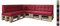 sunnypillow Palettenkissen Kaltschaum Palettenauflage Palettenpolster Palettensofa Sitzkissen Rückenlehne gesteppt 8er Set Red