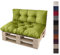 sunnypillow Palettenkissen Auflage Set für Europaletten Indoor und Outdoor Palettenpolster Palettensofa Kissen mit schöner Steppung viele Größen Set:Sitzkissen 120x80 + Rückenkissen 120x40, Grün