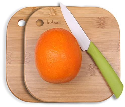 Home Mini Cutting Board Small Fruit Cutting Board Solid Bamboo Wood Board for Baby Infant dormitoryISet of 2