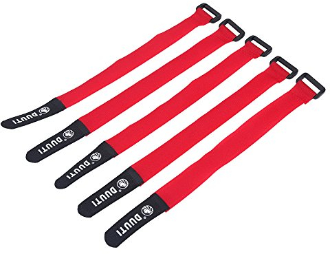 Klett Befestigung Rahmen Fahrrad, 5er Set Fahrrad Befestigungs Bügel Nylon mit Klettverschluss Band Fahrrad für Befestigung von Fahrradpumpe Taschenlampe(Rot)