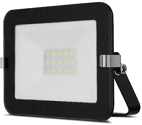 REV MIRANO LED Strahler für außen – IP65, LED Lampe 10W, 900lm, 6500K – ideal für Hofeinfahrten, Garagen & Hauseingänge - schwarz