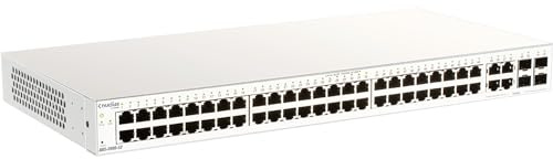 D-Link DBS-2000-52 Cloud Managed Gigabit Smart Switch (52 Ports, davon 48x1G 10/100/1000 Mbit/s Ports, 4 x Glasfaser SFP/Combo Slots, Metallgehaüse, Nuclias, Aktion)