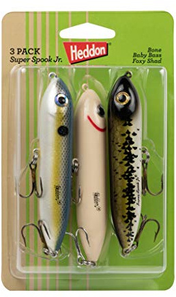 Heddon Super Spook Topwater Fishing Lure for Saltwater and Freshwater, Multi, 3-Pack