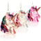 com-four® 3X Premium Christbaumschmuck - Deko-Einhorn aus echtem Glas - besondere Baumkugeln als Weihnachtsdeko - spezielle Weihnachtsbaumanhänger (Einhorn - 3 Stück)