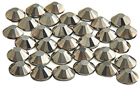 1440 x Factory Direct EIMASS® 7747 - Gemas de fijación en caliente, cristales de cristal con parte trasera plana, plancha sobre pedrería (Hematite, ss6 (2 mm)