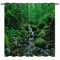 YUANZU Wasserfall-Vorhänge, Wald, Dschungel, Wilde Natur, Thema, Berg, Bachlauf, Landschaft, gemusterte Öse, wärmeisoliert, Verdunkelungsvorhänge für Schlafzimmer, 2 Paneele, B 117 cm x T 137 cm