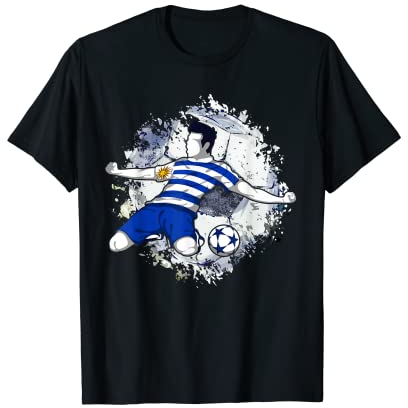 Uruguay Fußball Uruguayische Nationalflagge Football Lovers T-Shirt