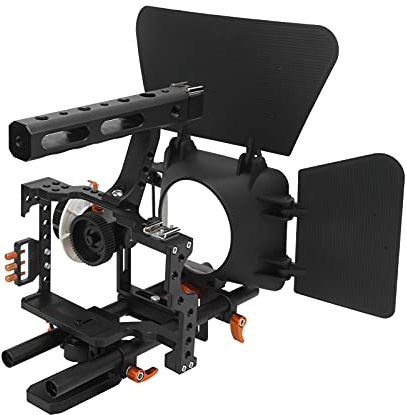 Kamerakäfig mit Verstellbarer Matte Box Kamera Rig Kit 1/4 Zoll, 3/8 Zoll Schraubenloch Kaltschuhhalterung, Film Video Film Making für GH4, für A7S/A7/A7R/A7RII/A7SII