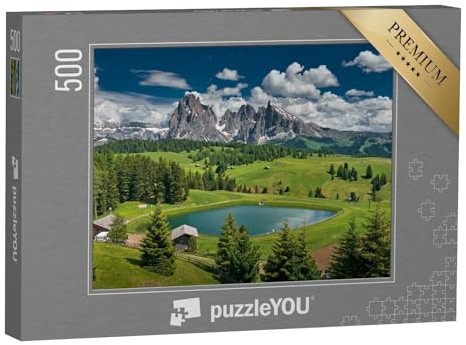 puzzleYOU: Puzzle 500 Teile „Landschaft rund um die Seiser ALM, Dolomiten, Südtirol“ – aus der Puzzle-Kollektion Seiser ALM