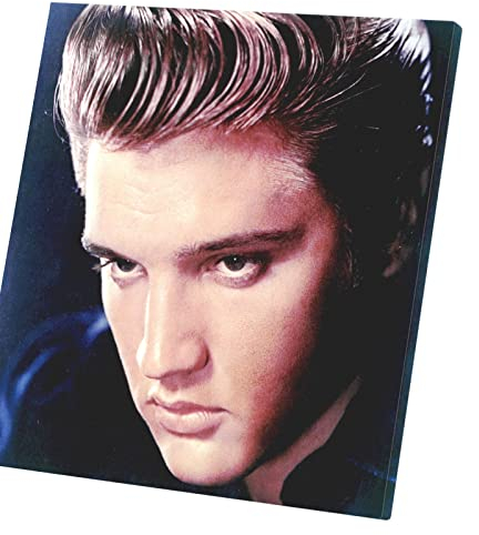 Wandbild auf Leinwand Bild von Star Celebrity Elvis Presley Sänger Alte Musik Original 5 (60 cm x 65 cm)