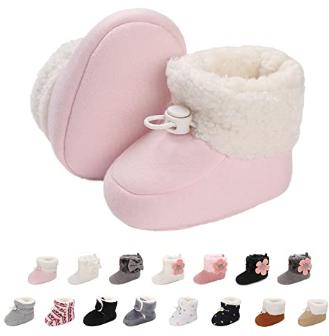 outfit spring Stivaletti Invernali per Neonato, Inverno Caldo Bambini Stivali da Neve Fondo Morbido Antiscivolo Cotone Piatto Pelliccia Calzino Bootie Regolabile Scarpe Primi Passi Bambina 0-18 Mesi
