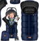 Kidiz® Babyfußsack Baby Fußsack Winterfußsack Babyschale mit Reißverschluss Kuschelsack Babydecke Kinderwagen waschbar Tasche passend für alle Kinderwagen Bett Wärmedecke aus Thermo-Fleece Navyblau